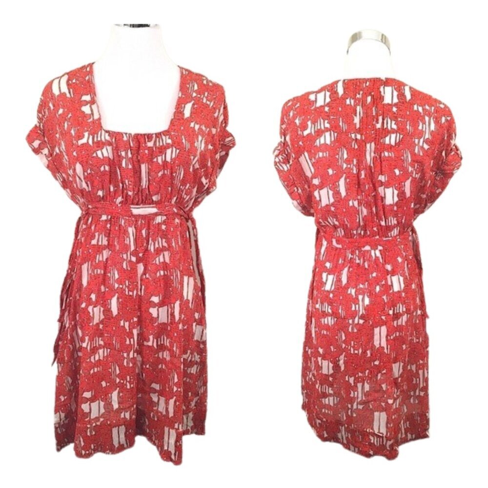 Diane von Furstenberg DVF Yana Orange Print Silk Dress US 4 - Picture 2 of 10